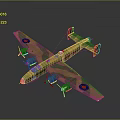 Cosmic Aerospace Aircraft Model Featuring Camouflage Design And Wing Markings