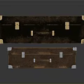 Large and Small Vintage Leather Cases for Electronic Devices with Metal Corners