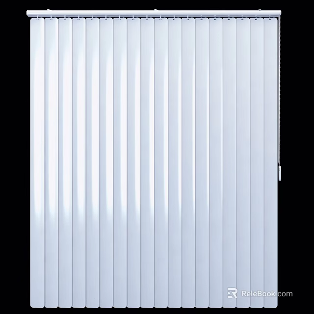 White Vertical Blinds Modern Minimalist Home Window Decor Design With Light Control 3d model 