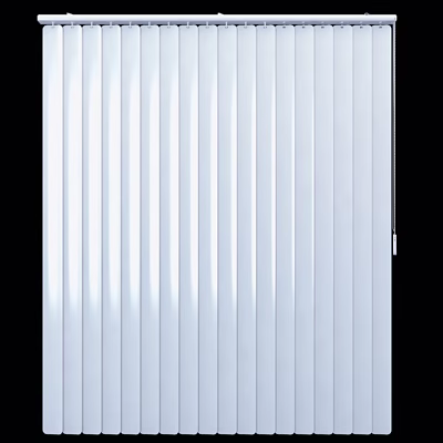 White Vertical Blinds Modern Minimalist Home Window Decor Design With Light Control 3d model