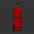 Industrial Fire Safety Equipment Featuring Red Extinguishers And Black Metal Bracket