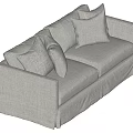 Wind double sofa 3d model
