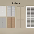 Poliform Modern Louvered Doors And Panels In Various Colors And Styles