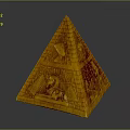 Scenic Ancient Egyptian Pyramid Landscape With Intricate Carvings And Sphinx Details