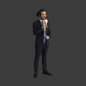 The man with the wine glass drinking man 3d model