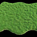 Lush Green Grass With Natural Textured Surface And Wavy Patterns