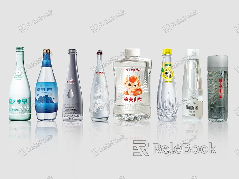 Mineral Water Drinking Water Pure Water Bottled Water Beverage Bottle Glass Bottle Plastic Bottle Soda Water Drink model