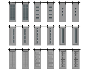 Modern Barn Door Barn Valley Door 3d model