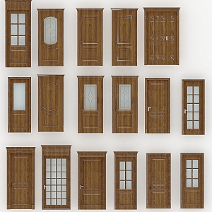 Jane European son mother door double door Jane European door double door European style 3d model