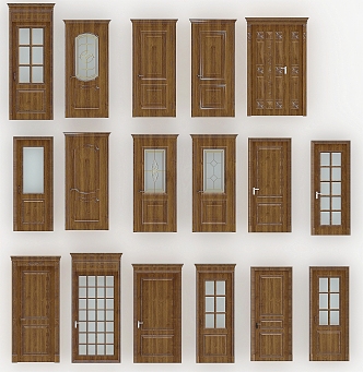 Jane European son mother door double door Jane European door double door European style 3d model