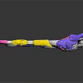 Colorful Household Gadget With Purple Pink Yellow White Spiked Design And Circular Decorations