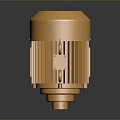 Golden Industrial Electric Motor With Heat Sink Ventilation And Metal Structure