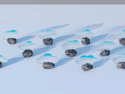 Natural Stone And Wood Decorative Elements For Modern Rustic Home Interior Design 3d model