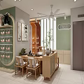 Modern Clothing Store Interior With Colorful Wall Panels Open Shelves And Bright Lighting