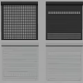 Black And White Window Roller Blinds With Various Patterns And Textures 3d model