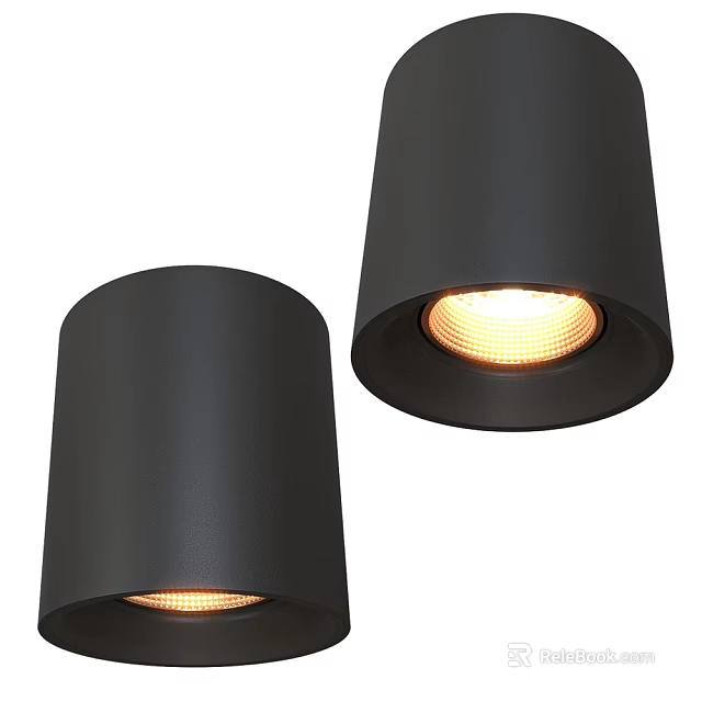 Black Downlights Spotlights With Modern Design Warm Illumination For Home Ceiling Lighting 3d model 