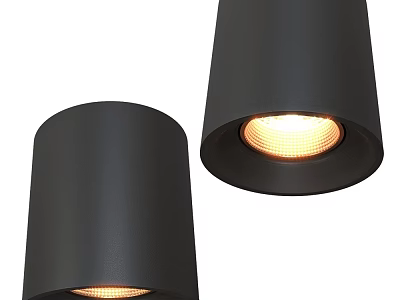 Black Downlights Spotlights With Modern Design Warm Illumination For Home Ceiling Lighting 3d model