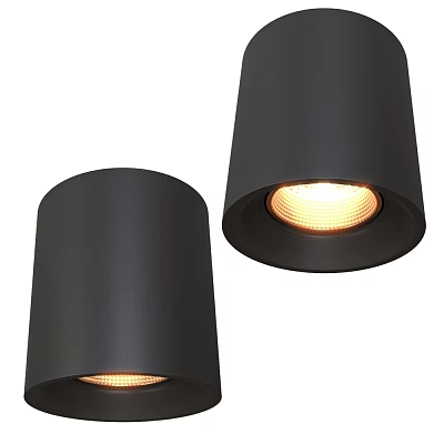 Black Downlights Spotlights With Modern Design Warm Illumination For Home Ceiling Lighting 3d model