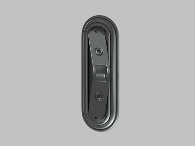 Modern Metal Door Handle With Sleek Exterior And Secure Screw Installation For Home Hardware 3d model