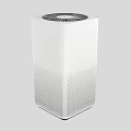 White Square Air Purifier With Top Air Outlet And Mesh Bottom For Home Use