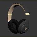 Modern Over Ear Headphones Electronic Device With Gray Gold Design And Comfortable Earpads
