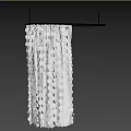 White Sequin Curtains With Shimmering Design For Home Window Decoration