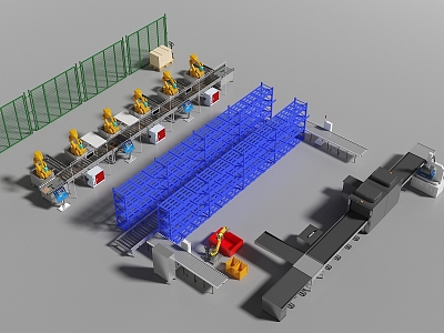 modern industrial equipment plant equipment 3d model