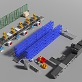 modern industrial equipment plant equipment 3d model