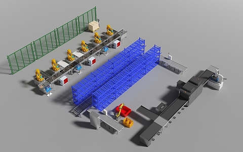 modern industrial equipment plant equipment 3d model