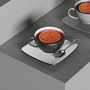 Modern teacup ornaments 3d model