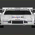 White Mobil 1 Racing Car Model With Number 6 And Sporty Exterior Design