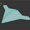 White Stealth Military Aircraft Model With Triangular Shape And Streamlined Design