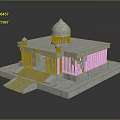 Elegant Classical Dome Building With Marble Columns Steps And Symmetrical Design