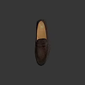 Stylish Brown Snakeskin Texture Leather Loafers With Elegant Design And Smooth Sole
