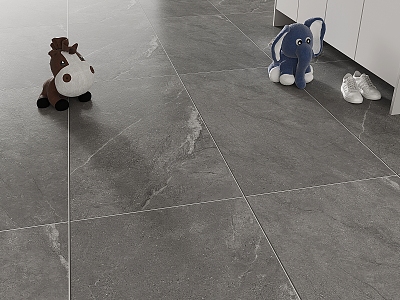 Modern Grey Imitation Marble Soft Light Floor Tile Living Room Grey Marble Tile Plush Toy 3d model