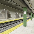 subway station subway rail transit tunnel 3d model