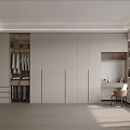 Modern Luxury Walk in Closet Interior Design with Elegant Vanity and Storage