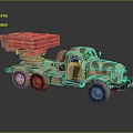 Military Rocket Launcher Weapon System Mounted On Camouflage Army Truck With Multiple Tubes 3d model