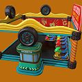 Modern bumper car cartoon bumper car 3d model