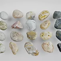 Assorted Natural Raw Decorative Stones With Various Colors Different Shapes And Textured Surfaces