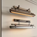 Modern Wall Sconces With Sleek Metal Design And Warm Glow Effect 3d model