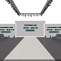 Industrial Mechanical Conveyor System With Long Illuminated Path And Control Panels