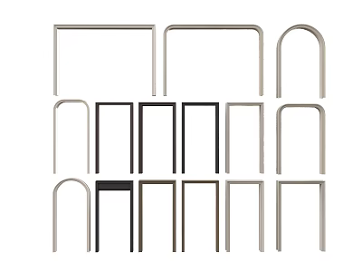 Modern Metal Furniture Handles With Various Shapes And Color Options 3d model
