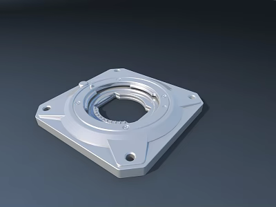 Architectural Gypsum Cornice Molding With Square Base And Circular Hole Design 3d model