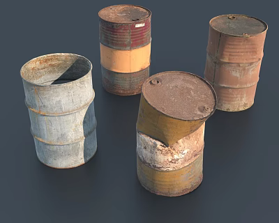 Industrial LOFT Barrel Iron Drum 3d model Industrial LOFT Barrel Iron Drum 3d model