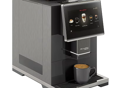 Modern Stainless Steel Automatic Coffee Machine Kitchen Appliance With Touch Screen Display Brewing Coffee 3d model