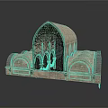 Artistic Wooden Decorative Furniture With Arched Top And Intricate Cut Out Tree Pattern