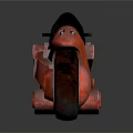 Red Citroen Motorcycle Model Featuring Black Seat And Unique Design
