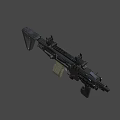 Tactical Modern Assault Rifle With Rail System Scope And Black Tan Ergonomic Grip