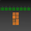 Brown Components with Textured Surface Stacked Design and Honeycomb Wall Background Featuring Color Swatches Above
